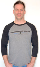 Load image into Gallery viewer, The Legends Baseball Raglan - Black/Grey