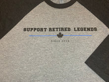 Load image into Gallery viewer, The Legends Baseball Raglan - Black/Grey