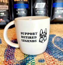Load image into Gallery viewer, Classic Logo Support Retired Legends Ceramic Mug - White