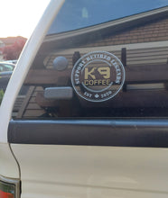 Load image into Gallery viewer, Car Window Decal - SRL &amp; K9 Coffee Circle Logo

