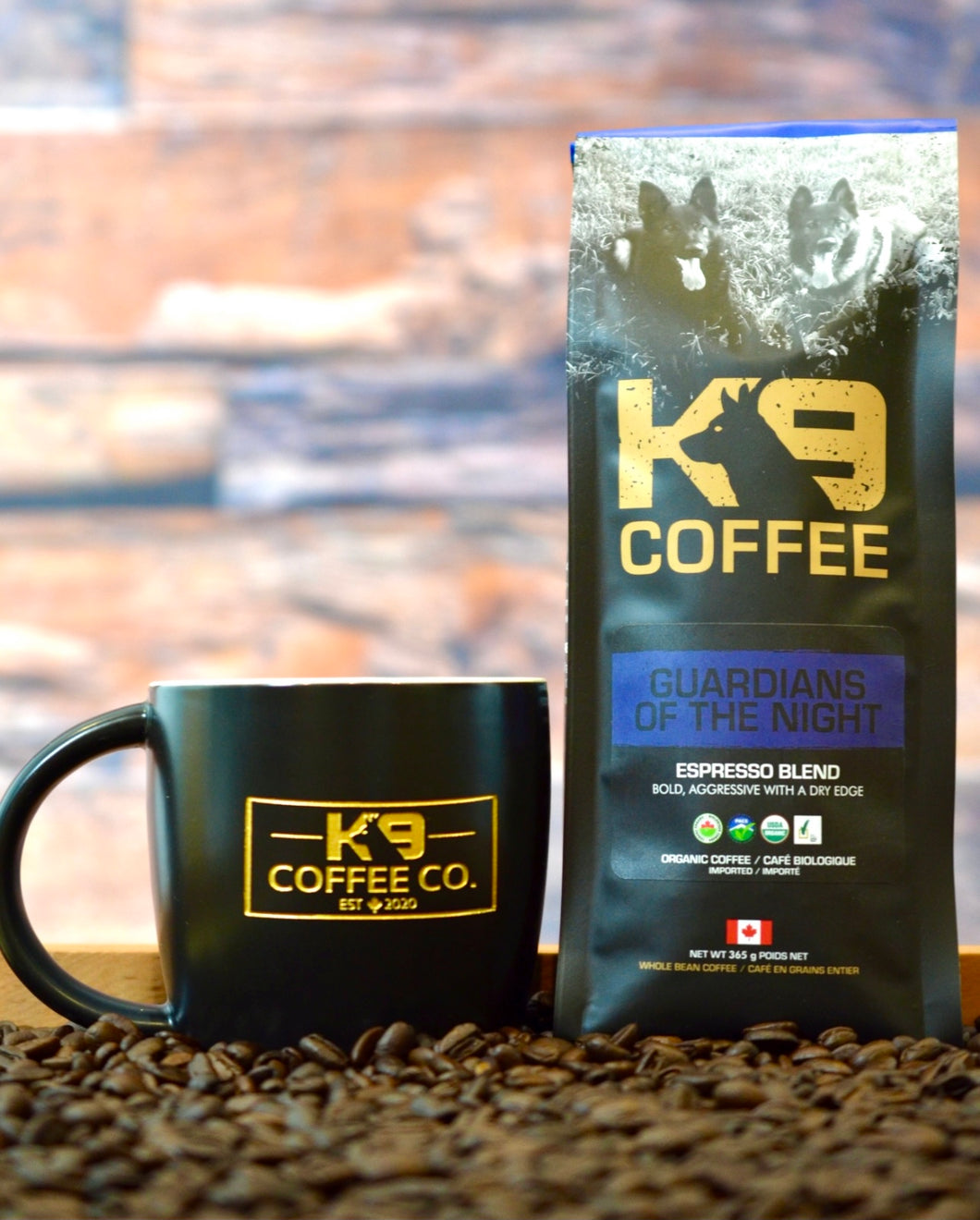 K9 Coffee GUARDIANS of the NIGHT Organic Espresso Roast