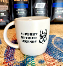 Load image into Gallery viewer, Classic Logo Support Retired Legends Ceramic Mug - White
