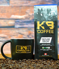 Load image into Gallery viewer, K9 Coffee DEFUSE DECAF Medium Roast Organic Coffee
